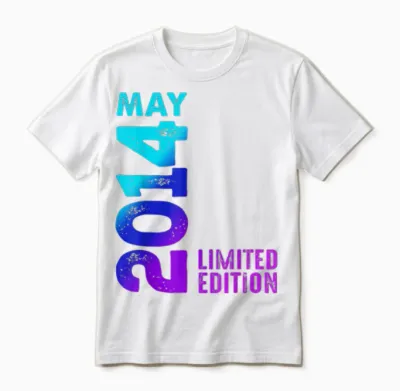 May 2014 Year 2014 Retro 2014 Limited Edition Vintage Unisex T-Shirt - White