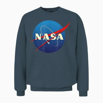 Official Nasa Logo - Modernized T-Shirt, Black Unisex Sweatshirt - Dark Heather