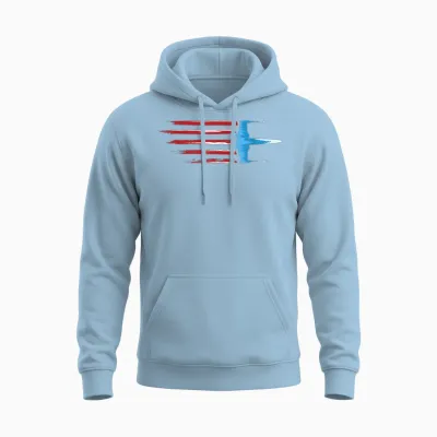 Star Wars Rebel X-Wing Fighter Red White & Blue Usa America Unisex Hoodie - Light Blue