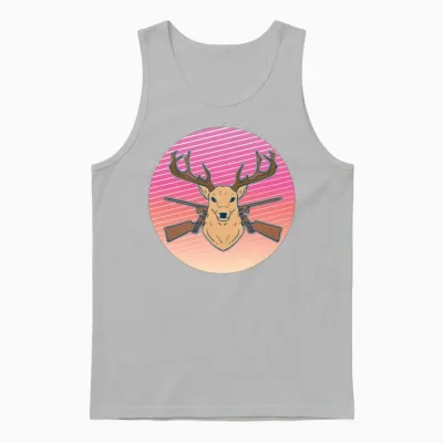 90s Retro Rabbit Bunny Unisex Tank Top - Ash
