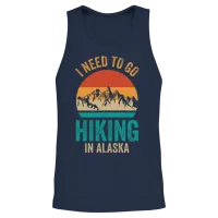 I Need to Go Hiking in Alaska Nature Hiker Hike Unisex Tank Top - Navy – 2
