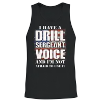 Yell Like a Drill Sergeant Army Meme Unisex Tank Top - Black – 2