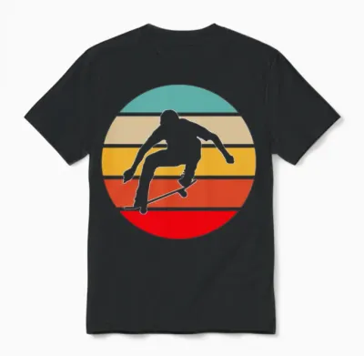 Skate Retro Unisex T-Shirt - Black