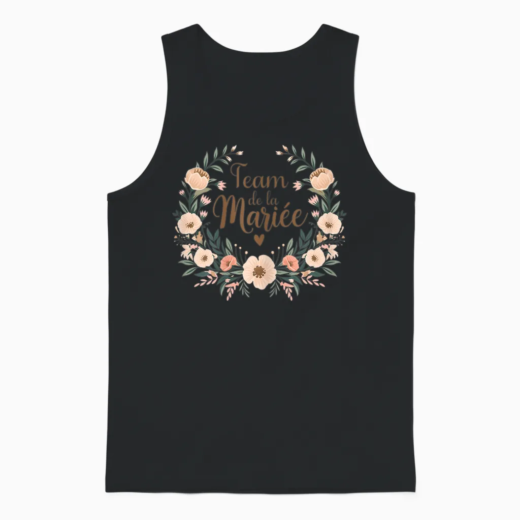 Women's Evjf Custom Team Bride Team Bride Witness Wedding T-Shirt, White, Female X-Small Unisex Tank Top in Black