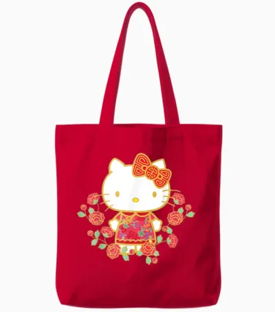 Hello Kitty Happy Lunar New Year Tote Bags - Red