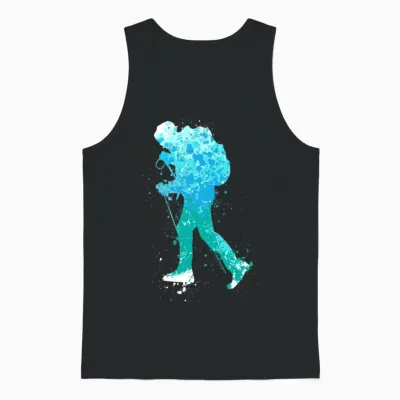 Splash Mountaineering Winter Hiking Unisex Tank Top - Black