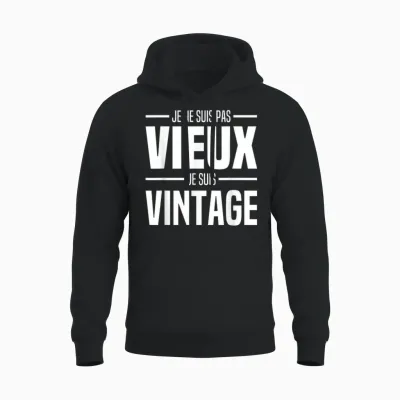 I'm Not Old I'm Vintage Man Classic Funny Unisex Hoodie - Black