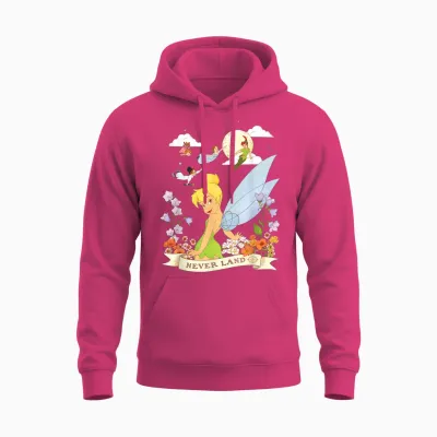Disney Peter Pan Tinker Bell Never Land Flowers and Flight Unisex Hoodie - Heliconia