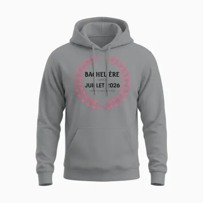 Bachelière 2026 Félicitations Réussite Bac Souvenir Fille Unisex Hoodie - Sport Grey