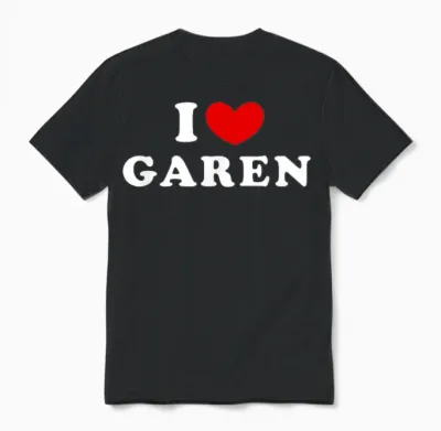 Personalized for Garen & Friends Unisex T-Shirt Black V-Neck Short Sleeve T-Shirt Young Garen Fans League of Legends S, Black, S Unisex T-Shirt - Black