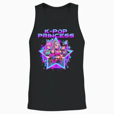 K-Pop Princess K Pop Kids Girls K-Pop Birthday Girl Kpop Unisex Tank Top - Black