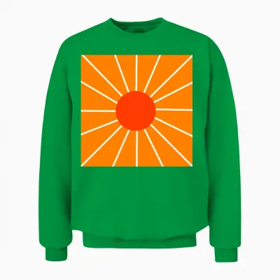 Retro Sunset Orange and Yellow Unisex Sweatshirt - Irish Green