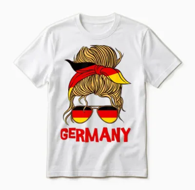 Germany for Girls Germany Flag for Women Germany T-Shirt, Black Unisex T-Shirt - White