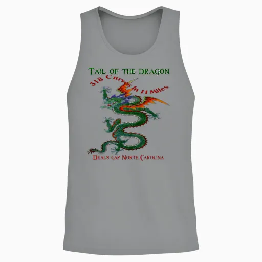 Tail of the Dragon 4 Design Unisex Tank Top - Sport Grey