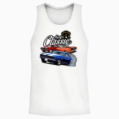 Sixties Classic Unisex Tank Top - White
