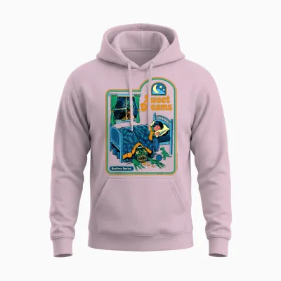 Sweet Dreams Monster Sarcastic Retro Funny Adult Humor Unisex Hoodie - Light Pink