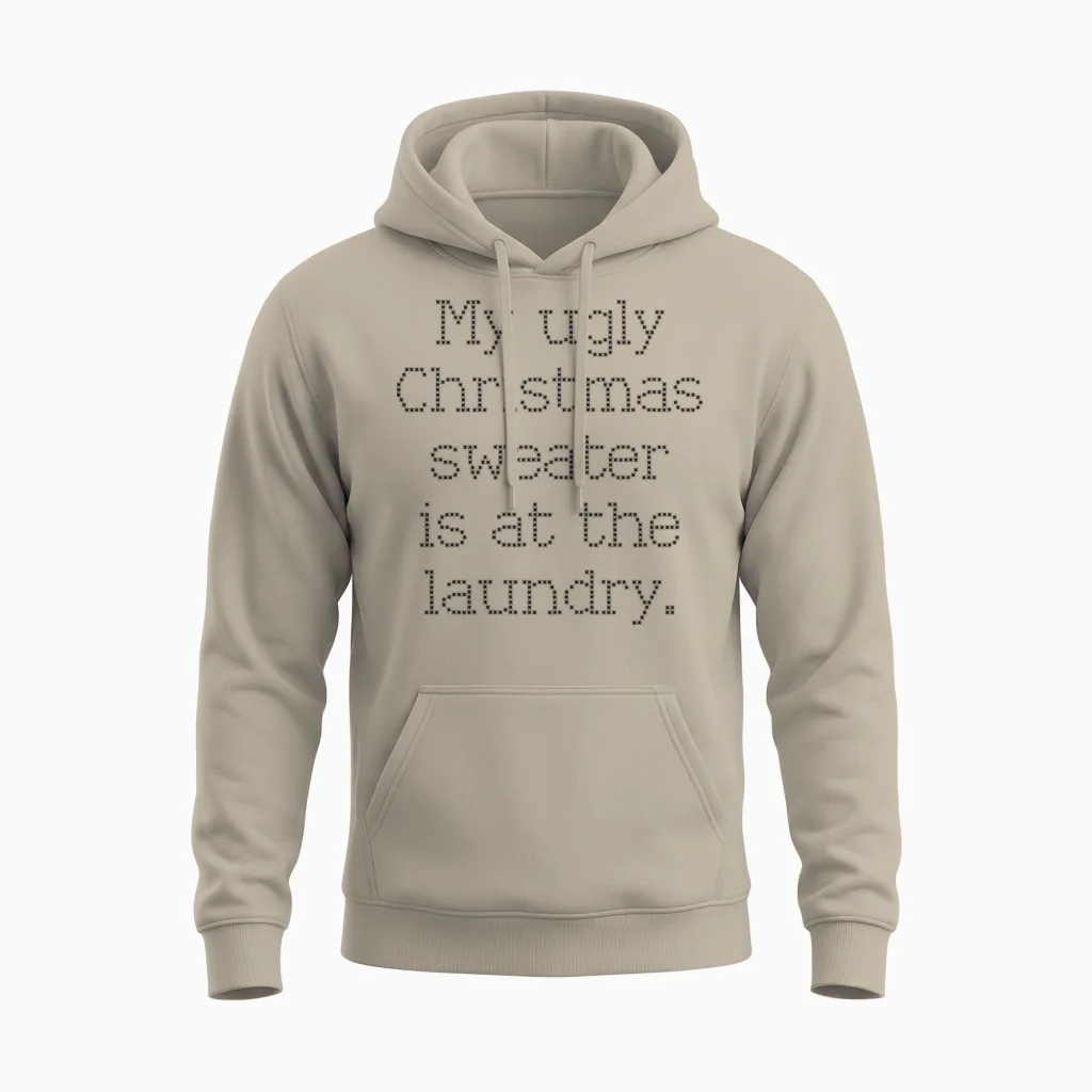 Funny Christmas Unisex Hoodie in Sand