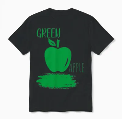 Awesome Green Apple Unisex T-Shirt - Black
