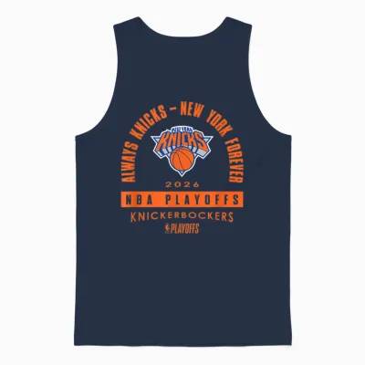 Nba 2026 Playoffs Mantra Knicks Over the Rainbow Unisex Tank Top - Navy