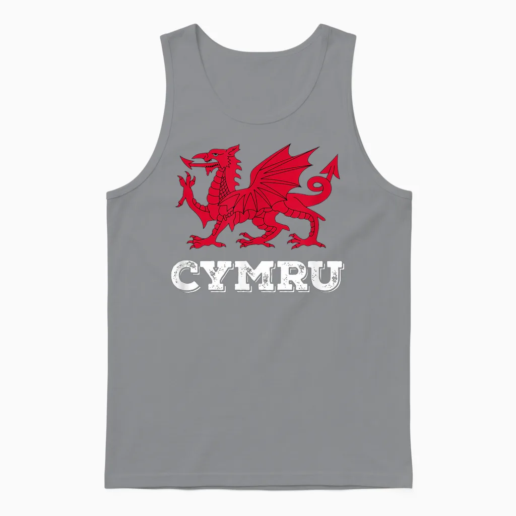 Wales 'cymru' Walisischer Drache Stolz Te Be Welsh Unisex Tank Top in Sport Grey