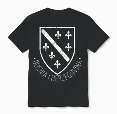 Bosnien Herzegowina Bosnisch Reisend Herzegowinisch National Unisex T-Shirt - Black