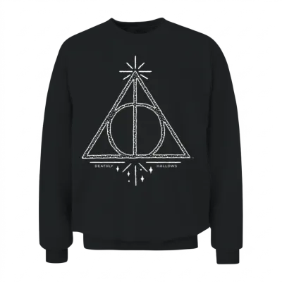 Harry Potter the Deathly Hallows Icon Unisex Sweatshirt - Black