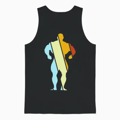 Bodybuilding Retro Unisex Tank Top - Black