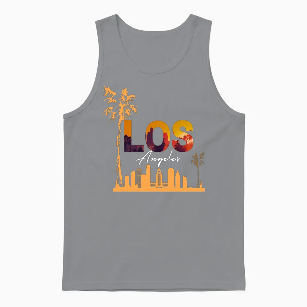 Los Angeles Unisex Tank Top in Sport Grey