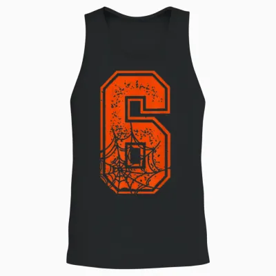 Number 6 67 Meme Halloween Pumpkin Costume Matching Group Unisex Tank Top - Black