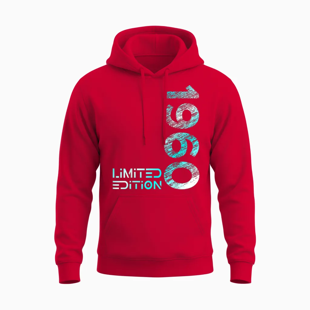 66. Geburtstag Limited Edition Jahrgang 1960 Mann Frau Unisex Hoodie in Red
