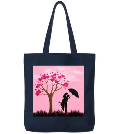 Valentine's Day Tote Bags - Navy