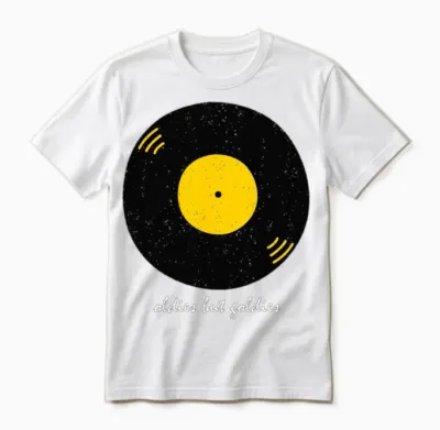 Vintage Music Vinyl Retro Unisex T-Shirt - White