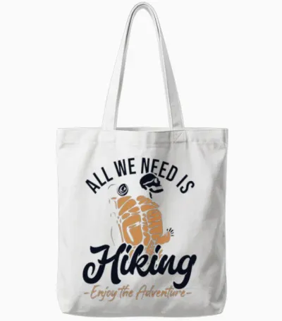 Hiking Enjoy the Adventure Backpacking Outdoor Tote Bags - White