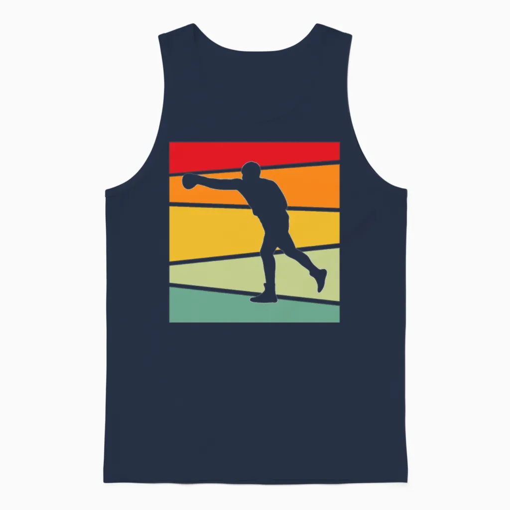 Boxing Retro & Mma Gift Unisex Tank Top in Navy