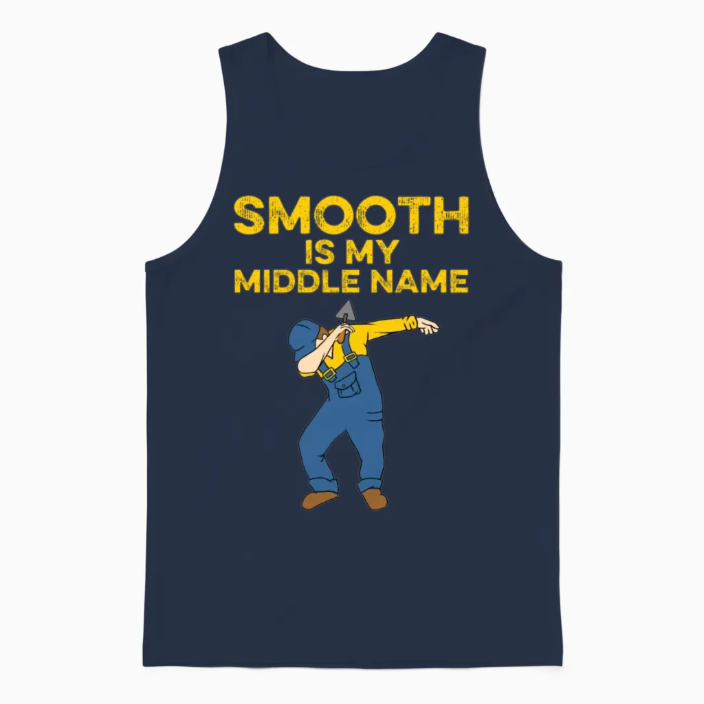 Funny Concrete Finisher Art Men Dad Cool Cement Unisex Tank Top in Navy
