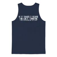 If It Takes 3 Years to Get There 4 Unisex Tank Top - Navy – 1