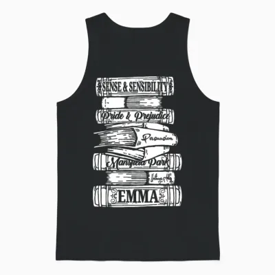 Jane Austen Vintage Book Club Mr Unisex Tank Top - Black