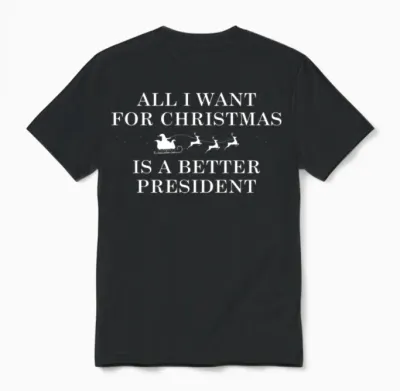Christmas President Unisex T-Shirt - Black