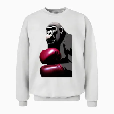 Gorilla, the Mafia Boxer No. 1 Unisex Sweatshirt - White