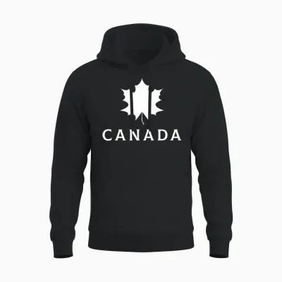Canada Maple Leaf Unisex Hoodie - Black