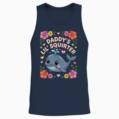 Daddys Little Squirter Funny Unappropriate Adult Humor Women Unisex Tank Top - Navy