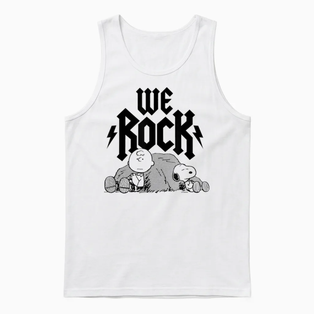 Peanuts - Wir Rocken Charlie Brown Und Snoopy Unisex Tank Top in White