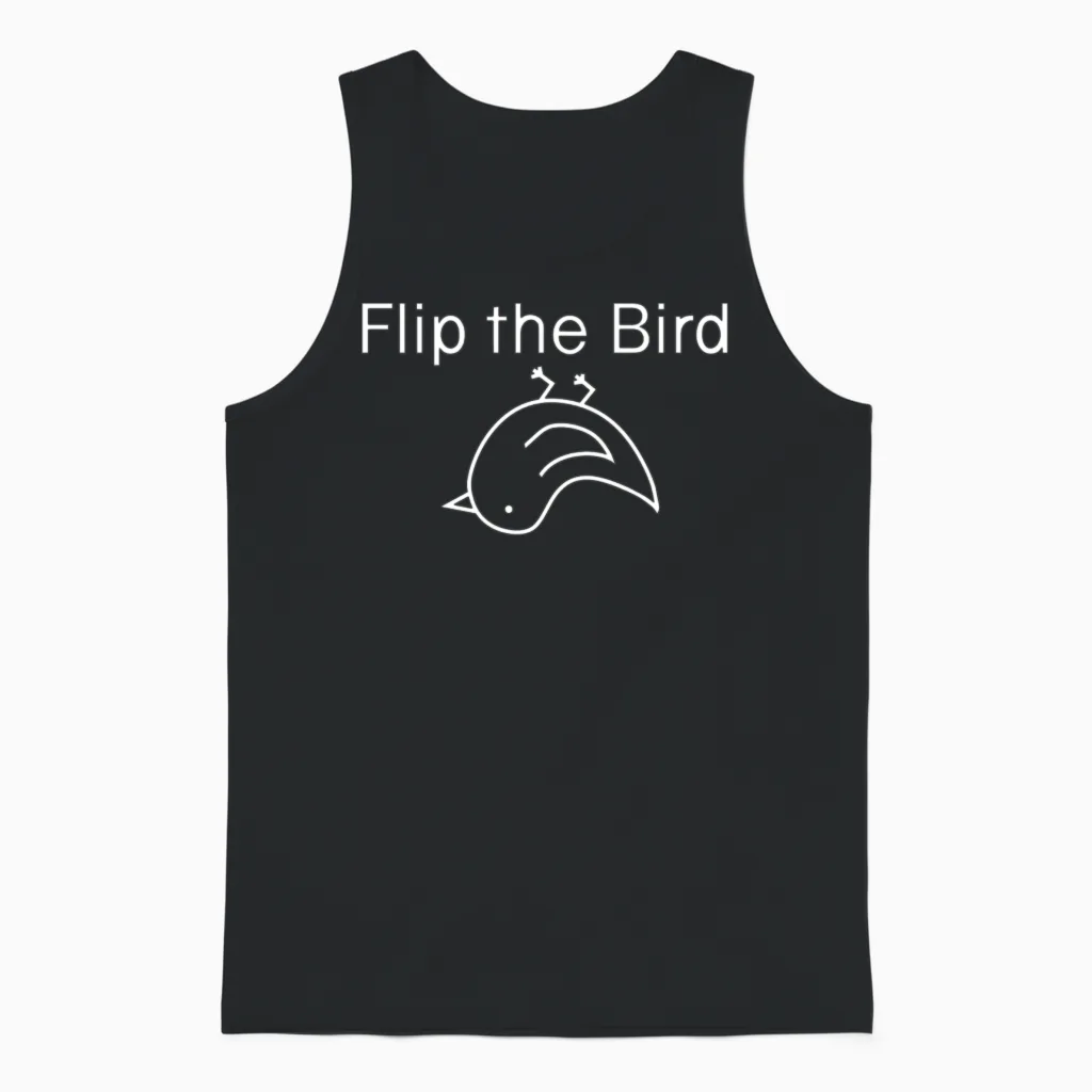 Flip the Bird Lovers Unisex Tank Top in Black