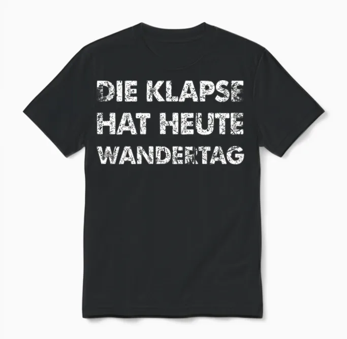 Lustiger Spruch Die Klapse Hat Heute Wandertag Unisex T-Shirt in Black