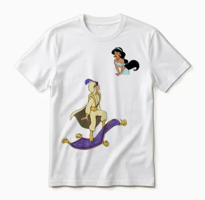 T-Shirt Graphique Disney Aladdin Jasmine Unisex T-Shirt - White