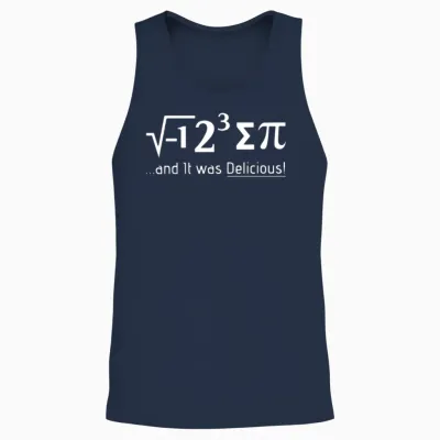 I Ate Some Pi Print Funny I Ate Some Pie Math Unisex Tank Top - Navy