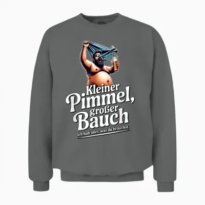 Kleiner Pimmel Großer Bauch , Malle Party , Jga Unisex Sweatshirt - Graphite Heather