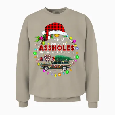 Jolliest Bunch of Assholes This Side of the Nut House Unisex Sweatshirt - Sand