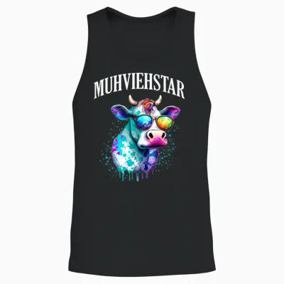 Muhviehstar Kuh Design – Lustig Für Bauern & Fans Unisex Tank Top - Black