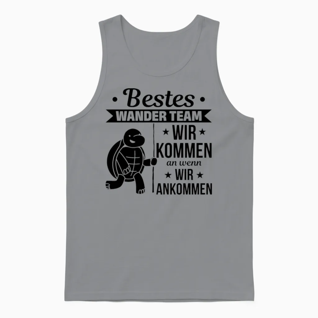 Best Hiking Team We Arrive When We Arrive Hiking Unisex Tank Top in Sport Grey
